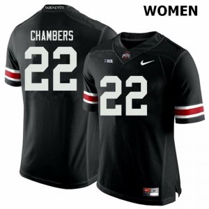 Women's Ohio State Buckeyes #22 Steele Chambers Black Nike NCAA College Football Jersey On Sale ORV0744FK